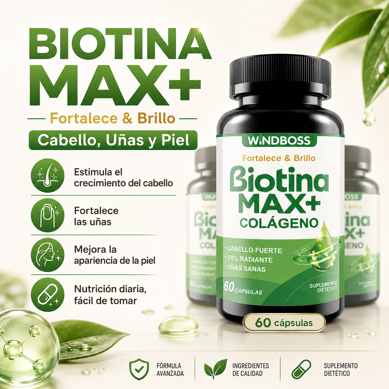 Alune™ Vitaminas 24 en 1 para el cabello